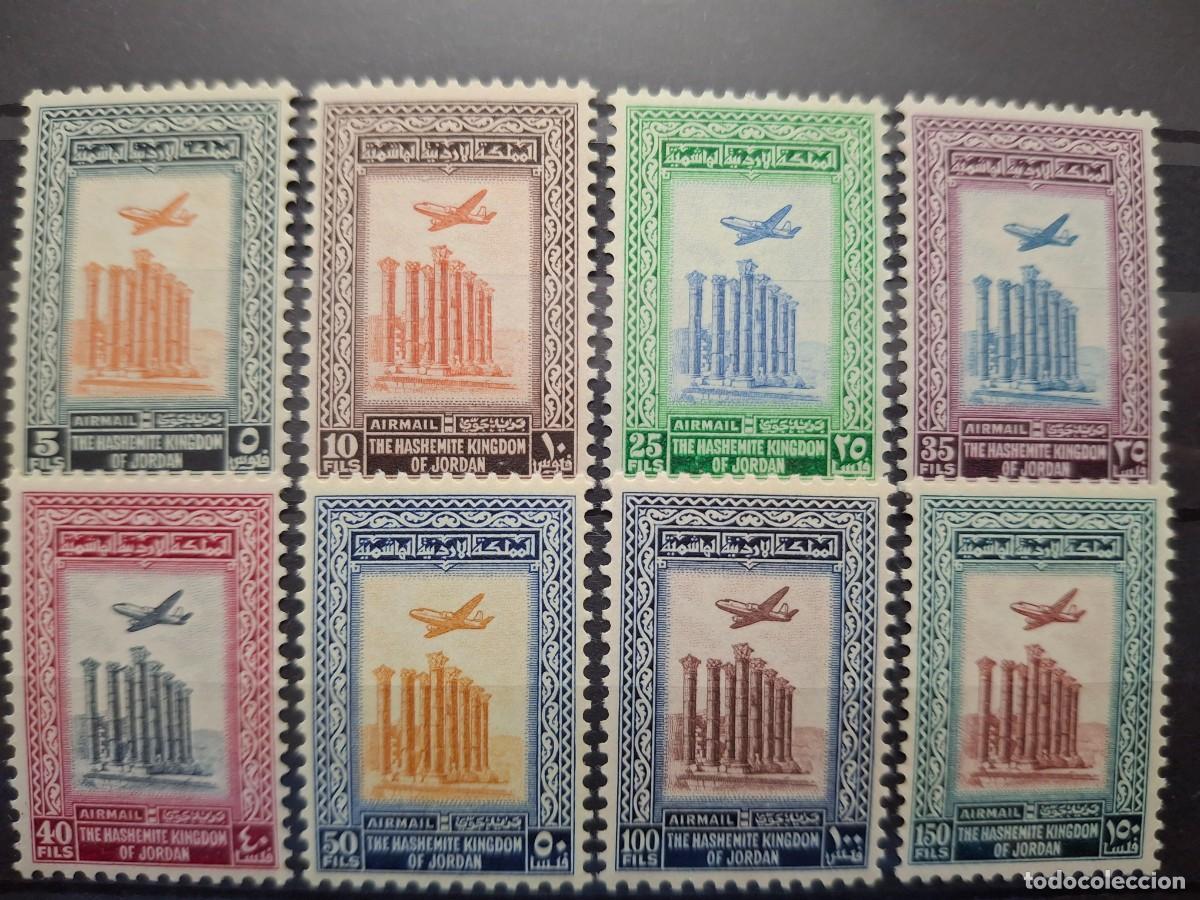 Selos: HB1658 GRANDES SERIES MUNDIALES sellos en NUEVO** JORDAN a&ntilde;o 1954 correo aereo 8/15