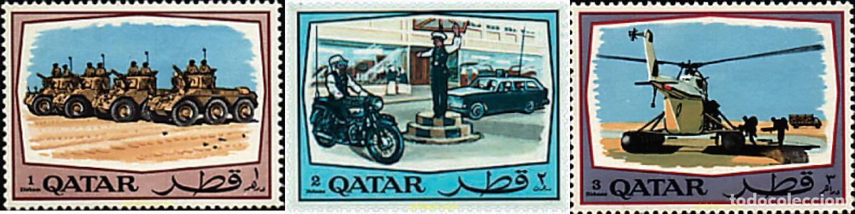 Stamps: 344988 HINGED QATAR 1969 FUERZAS ARMADAS