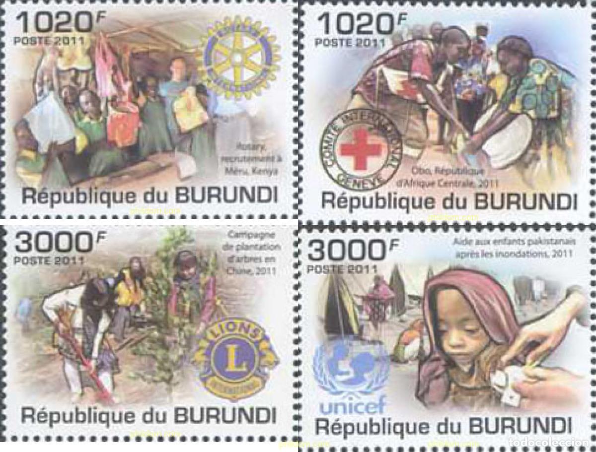 Briefmarken: 639076 MNH BURUNDI 2011 ORGANIZACION HUMANITARIA