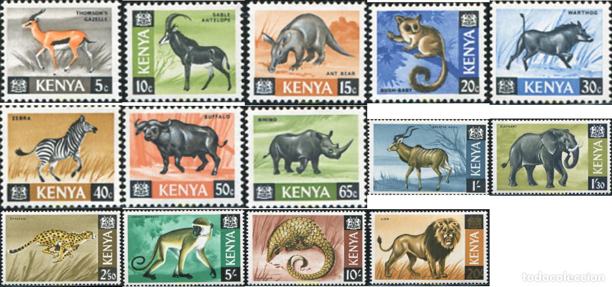 Briefmarken: 336777 MNH KENIA 1966 FAUNA