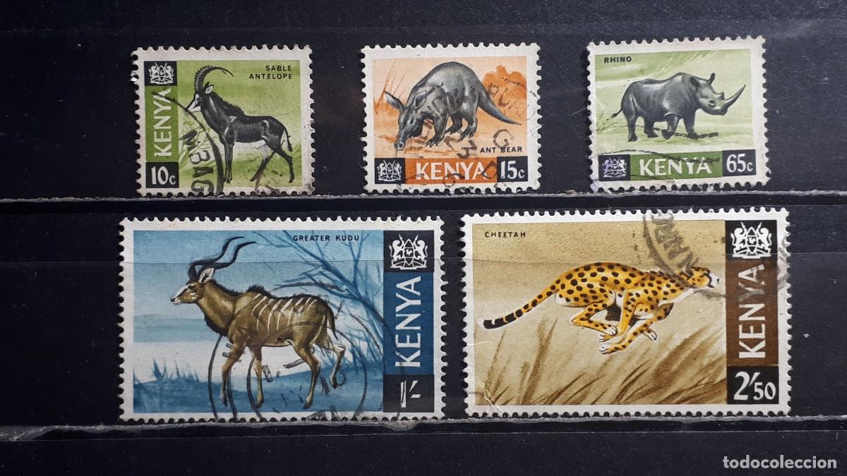 Selos: KENIA. A&Ntilde;O 1966. &deg;. YVERT 21, 22, 27, 28, 30