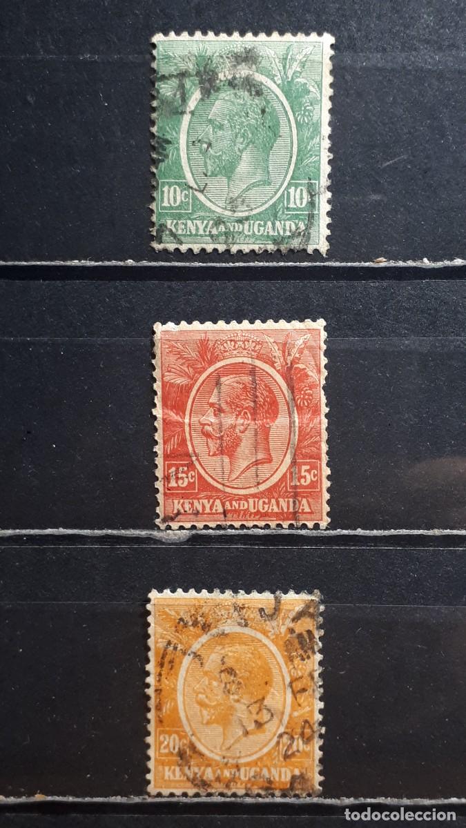 Selos: KENIA y UGANDA. A&Ntilde;O 1922. &deg;. YVERT 3, 5, 6.