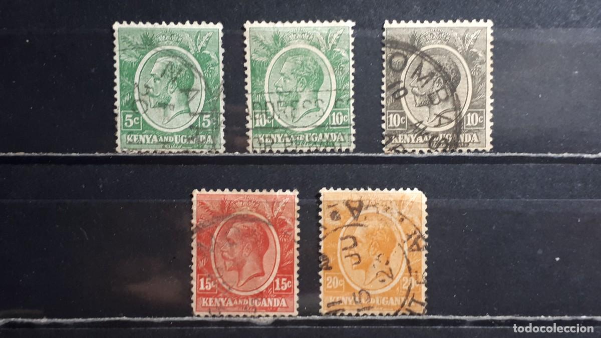 Selos: KENIA y UGANDA. A&Ntilde;O 1922. &deg;. YVERT 2A, 3, 3A, 5, 6.
