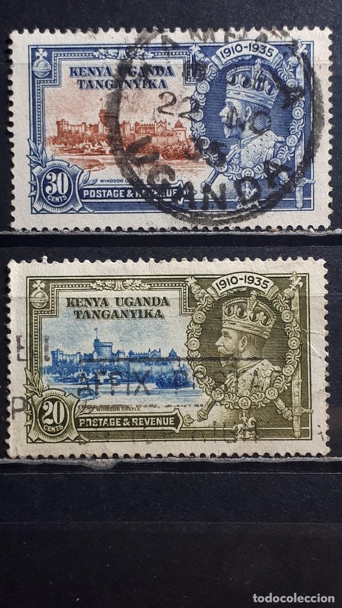 Timbres: KENIA, UGANDA, TANGANIKA. A&Ntilde;O 1935. &deg;. YVERT 29/30