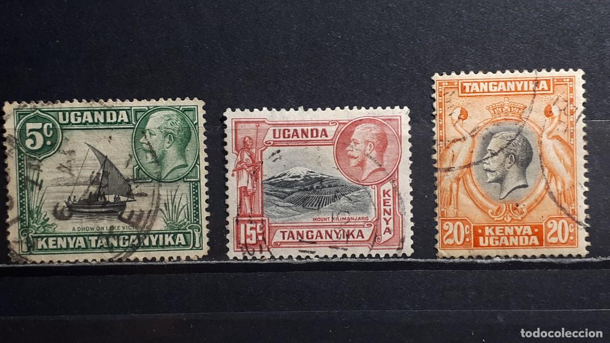 Briefmarken: KENIA, UGANDA, TANGANIKA. A&Ntilde;O 1935. &deg;. YVERT 34, 36,37