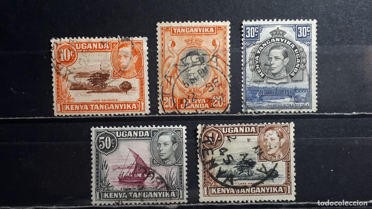 Selos: KENIA, UGANDA, TANGANIKA. A&Ntilde;O 1938. &deg;. YVERT 52, 54/7