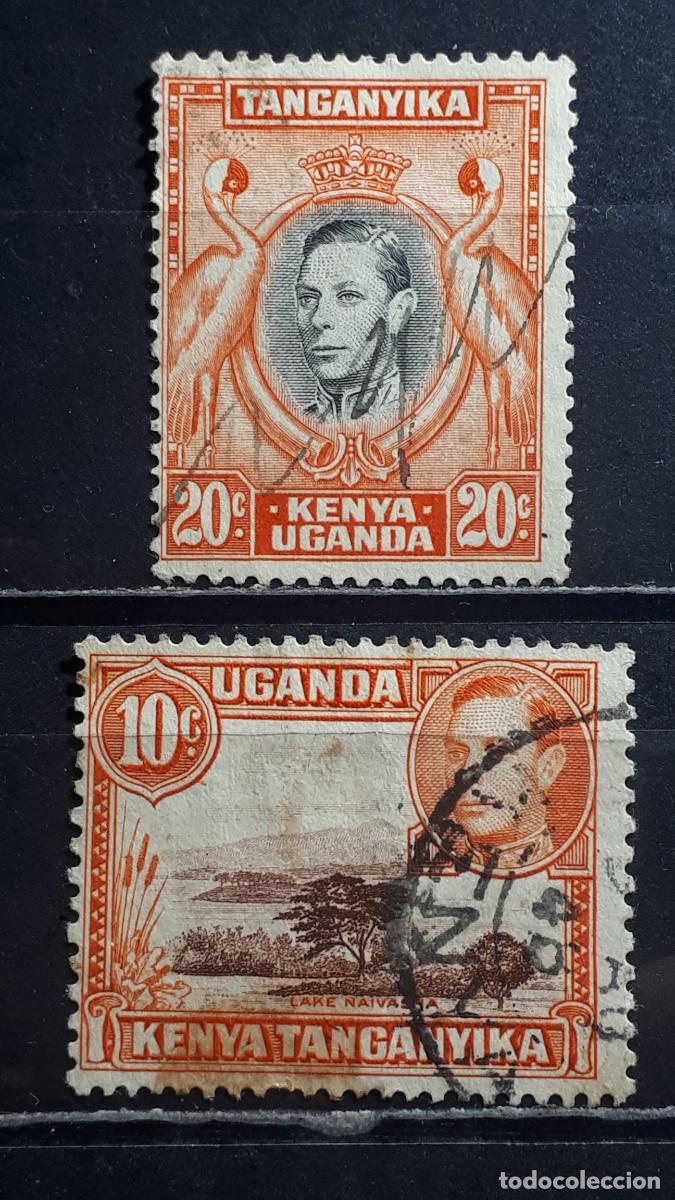 Selos: KENIA, UGANDA, TANGANIKA. A&Ntilde;O 1938. &deg;. YVERT 52, 54.