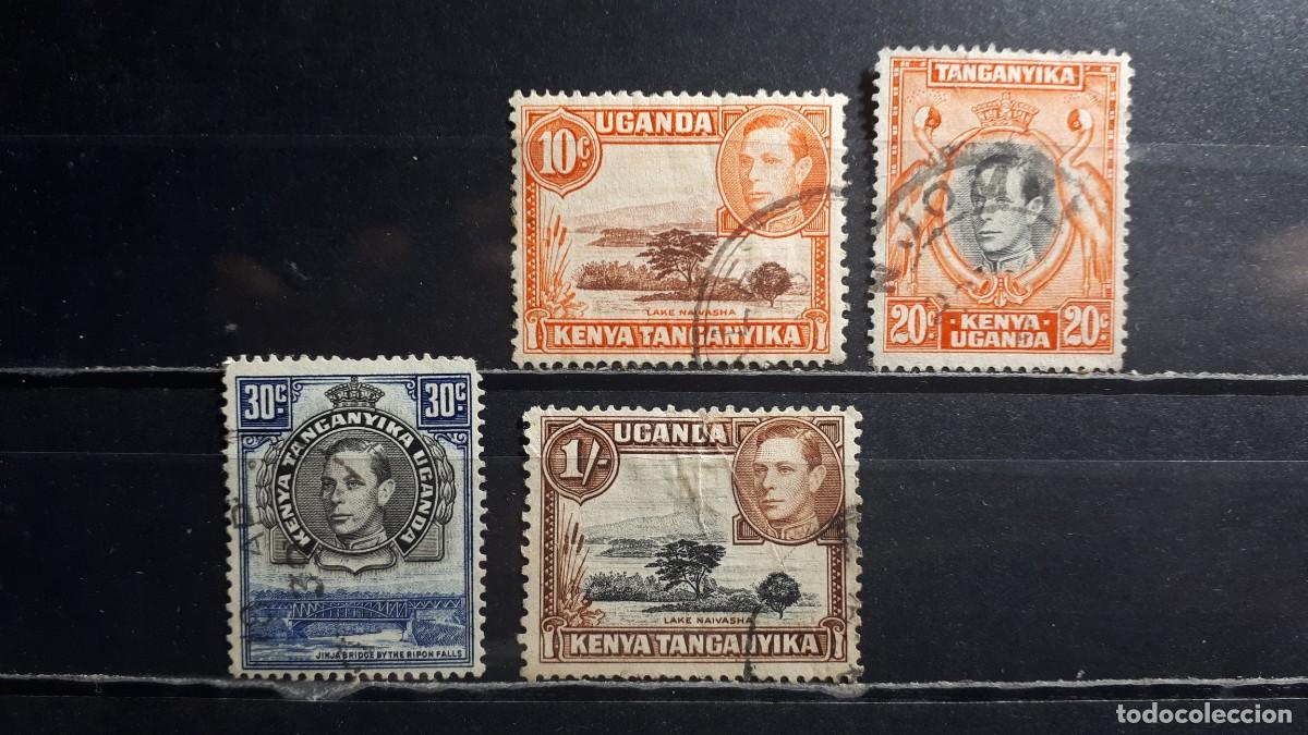Selos: KENIA, UGANDA, TANGANIKA. A&Ntilde;O 1938. &deg;. YVERT 52, 54, 55, 57.