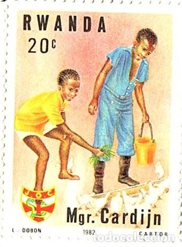 Briefmarken: Ruanda. 1oo a&ntilde;os nacimiento de Cardijn. 1983. YT-109/1111. Nuevos con goma