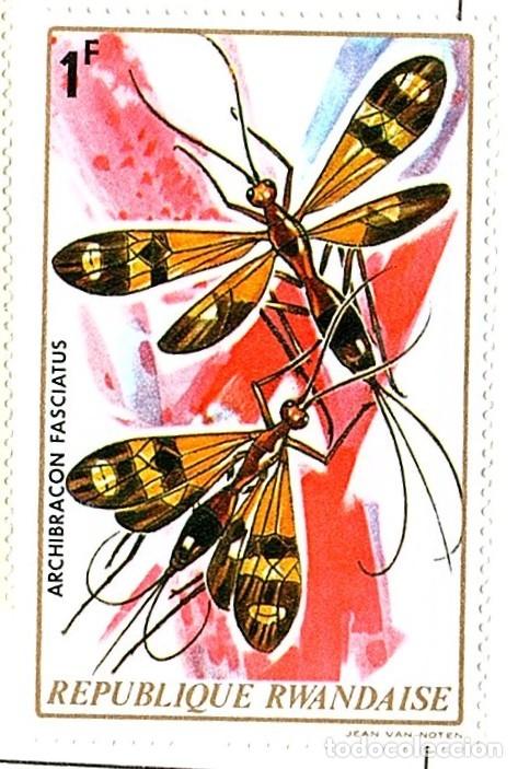 Sellos: Ruanda. Insecto. Mosquito. 1969. YT-504. Nuevos con goma