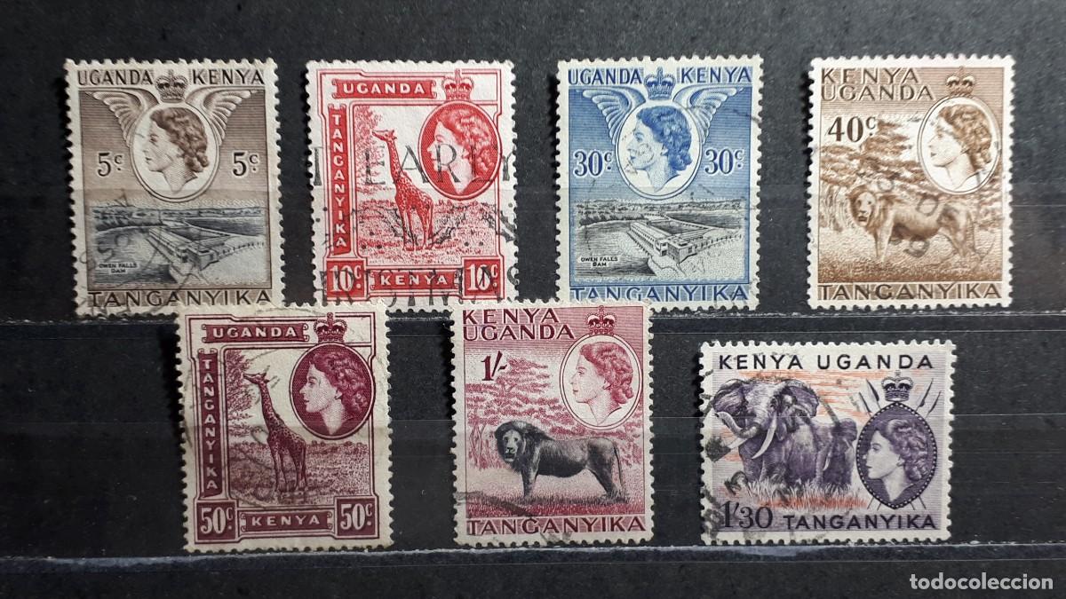 Selos: KENIA, UGANDA, TANGANIKA. A&Ntilde;O 1954. &deg;. YVERT 90/5, 97