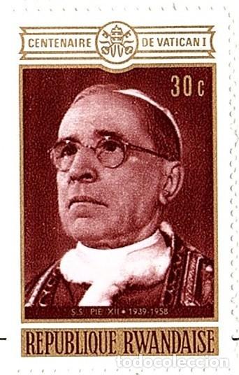 Briefmarken: Ruanda. Centenario del Concilio Vaticao I. 1970. YT-400/403. Nuevos con goma