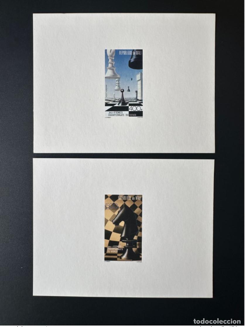 Briefmarken: Mali 1987 Mi. 1073 - 1074 Ajedrez a prueba de lujo Chess Proof Schach Xadres