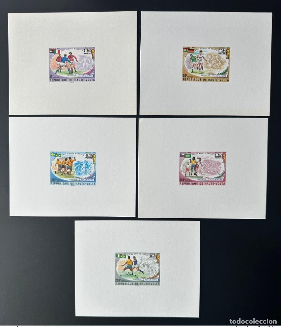 Timbres: Haute Volta 1974 Mi. 524 - 530 Evento de lujo Copa Mundial F&uacute;tbol la FIFA Alemania