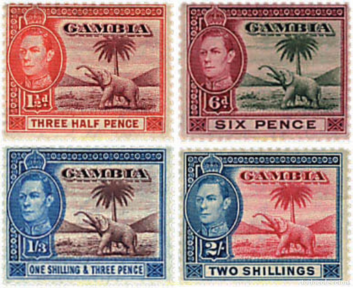 Francobolli: 796813 HINGED GAMBIA 1938 JORGE VI