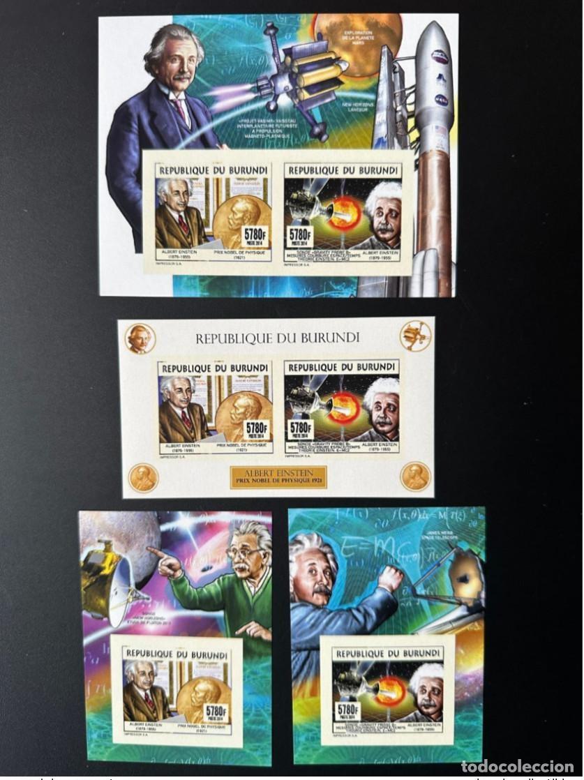 Sellos: Burundi 2014/2015 Mi. 3540 - 3541 Bl. 537 540 Segundo Premio Nobel Imperf Einstein