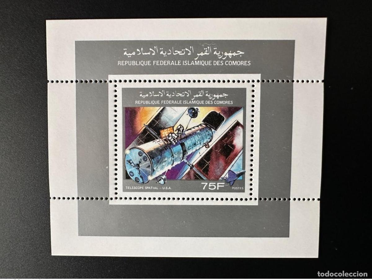 Stamps: Comoras 1990 Mi. 941 Luxury Block Space Telescope USA Raumfahrt Espace