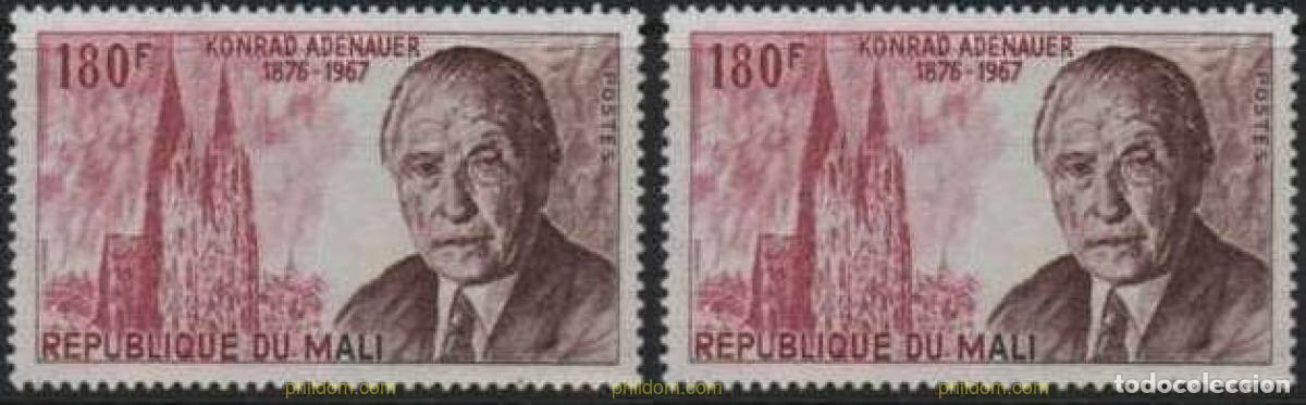 Briefmarken: 192631 MNH MALI 1976 KONRAD ADENAUER
