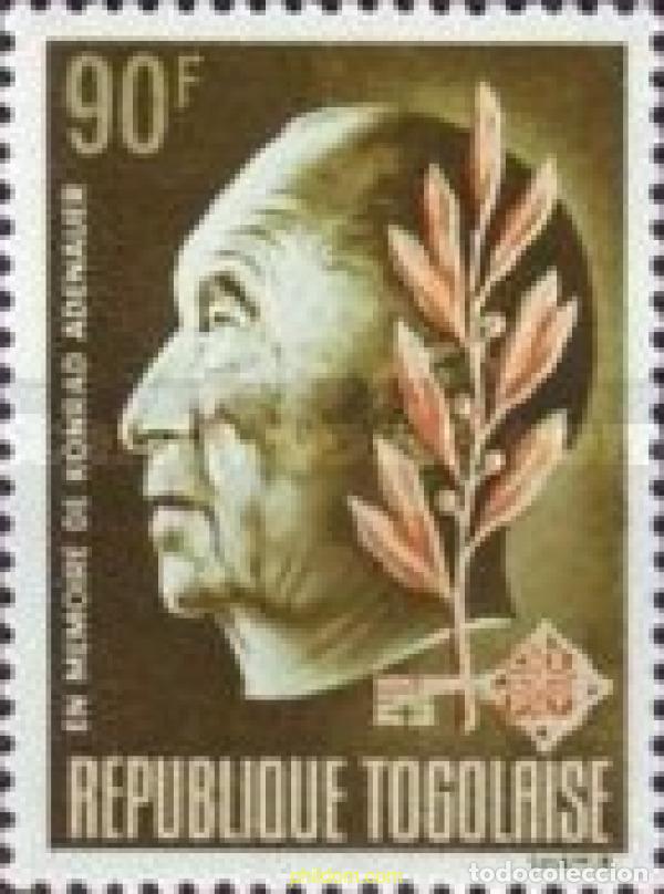 Briefmarken: 365545 MNH TOGO 1968 KONRAD ADENAUER