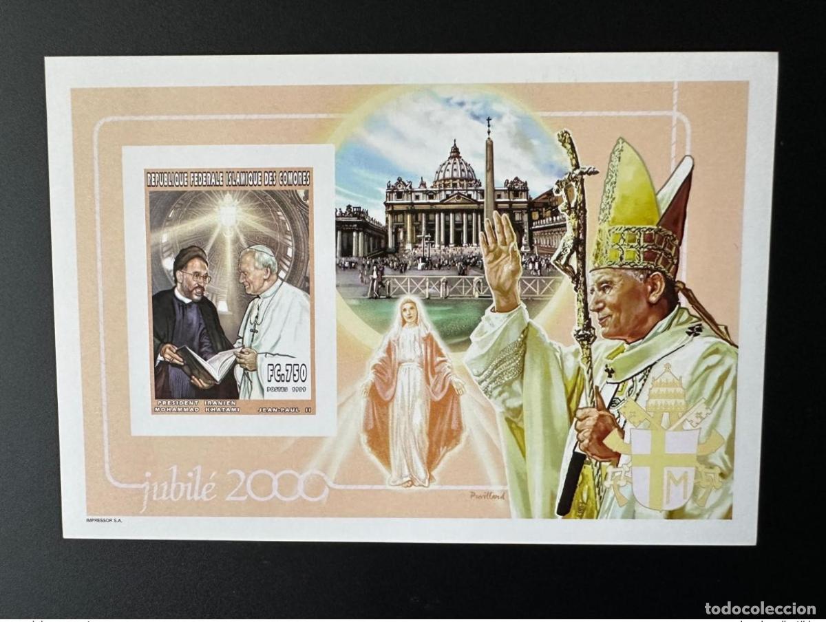 Stamps: Comoras 1999 YT 1123 ND Edificio de lujo Papa Juan Pablo II Papst Johannes