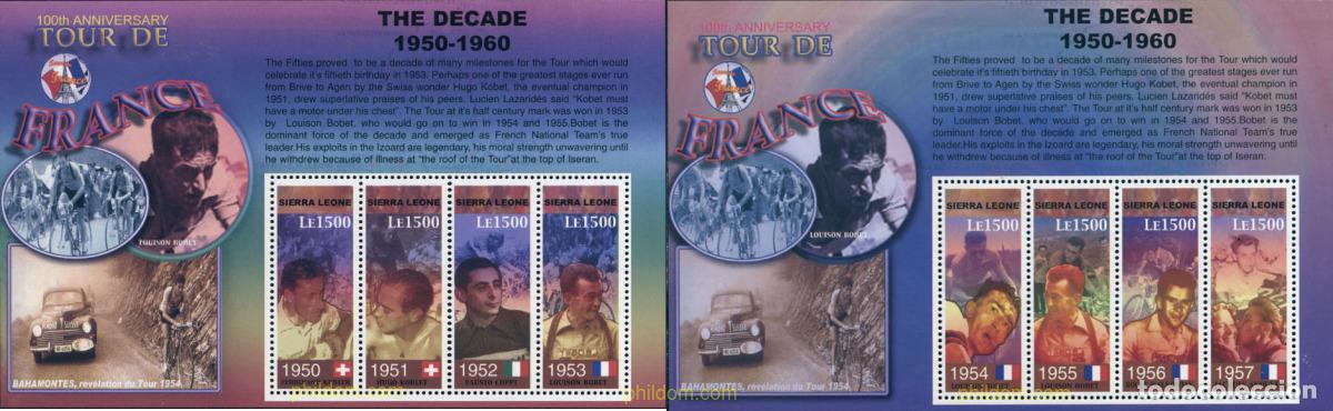 Sellos: 240265 MNH SIERRA LEONA 2003 CENTENARIO DEL TOUR DE FRANCE
