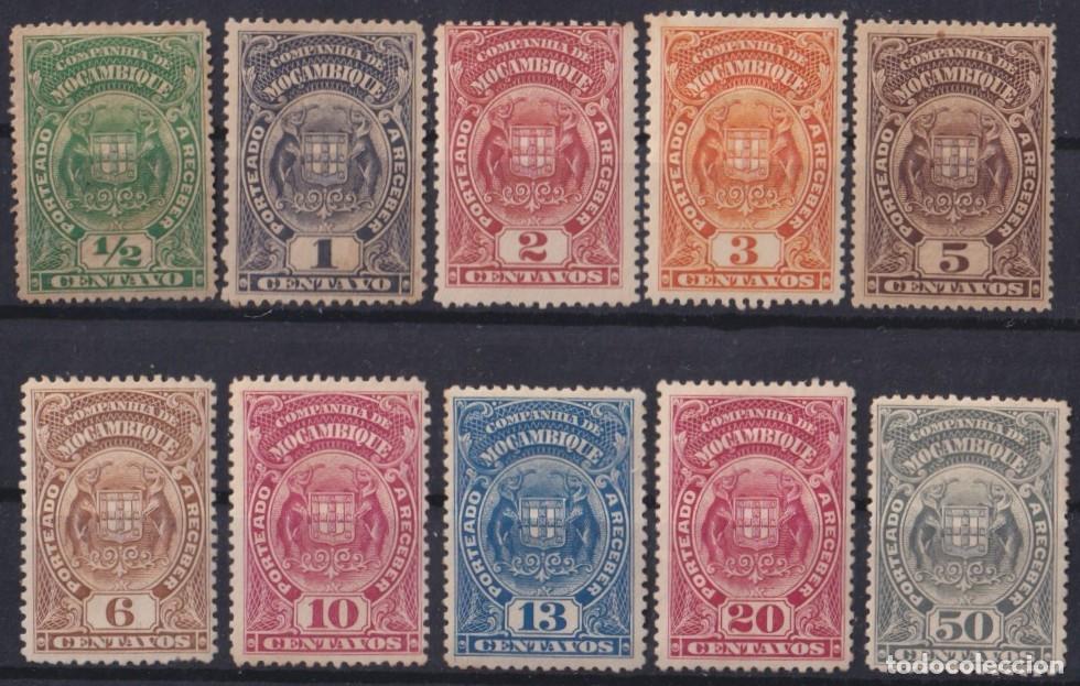 Sellos: F-EX63239 MOZAMBIQUE Co PORTUGAL 1894-1902 COLONIAL COAT OF ARMS ORIGINAL GUM.