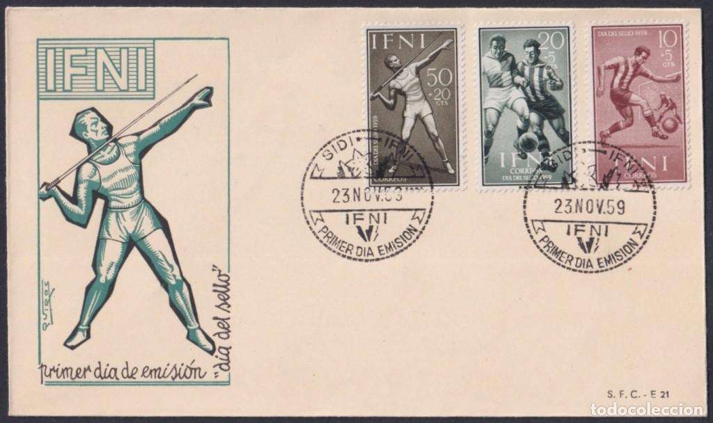 Sellos: F-EX64125 SIDI IFNI MOROCCO 1959 FDC STAMP DAY SPORT SOCCER FOOTBALL.