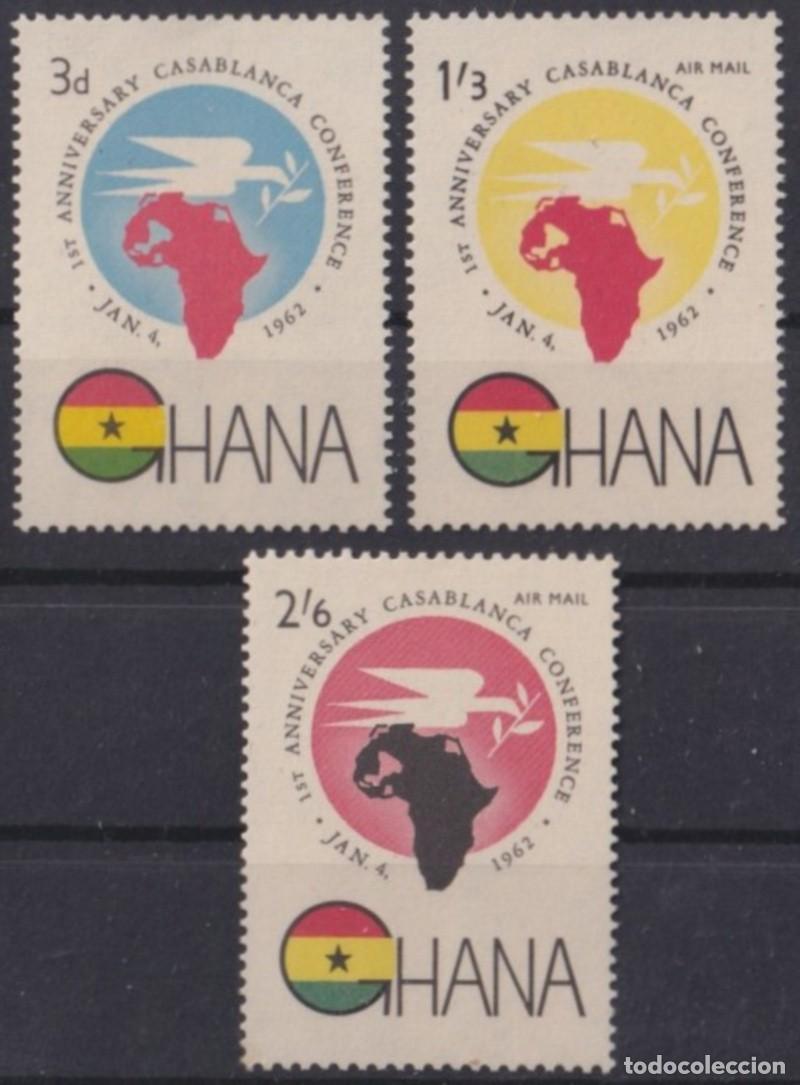 Sellos: F-EX57475 GHANA MNH 1962 CASABLANCA CONFERENCE AFRICA MAP & PEACE PIGEON.