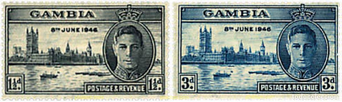 Sellos: 204975 MNH GAMBIA 1946 ANIVERSARIO DE LA VICTORIA
