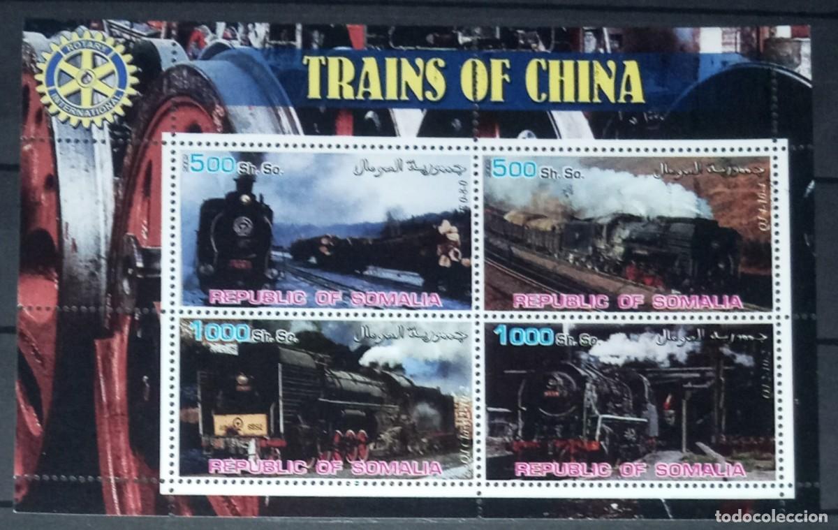 Sellos: SOMALIA 2002 SHEET MNH TRENES A VAPOR STEAM TRAINS LOCOMOTORAS LOCOMOTIVES LOKOMOTIVEN TRENI ZUGE
