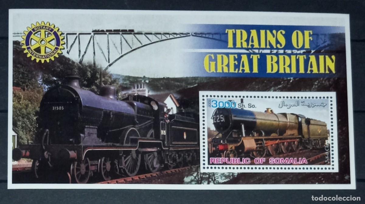 Sellos: SOMALIA 2002 SHEET MNH TRENES A VAPOR STEAM TRAINS LOCOMOTORAS LOCOMOTIVES LOKOMOTIVEN TRENI ZUGE