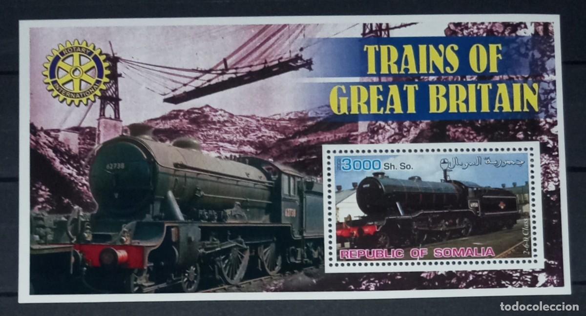 Sellos: SOMALIA 2002 SHEET MNH TRENES A VAPOR STEAM TRAINS LOCOMOTORAS LOCOMOTIVES LOKOMOTIVEN TRENI ZUGE
