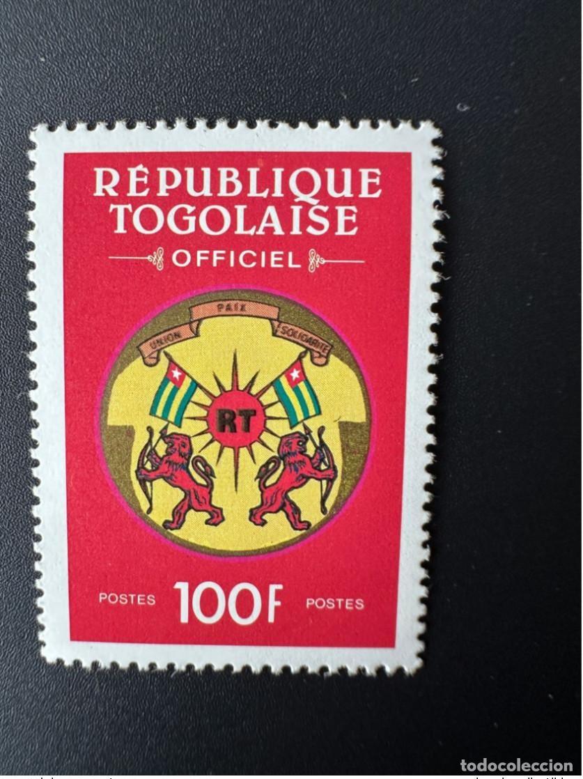 Sellos: Bandera de servicio oficial Mi. 5 100F Togo 1991 escudo armas