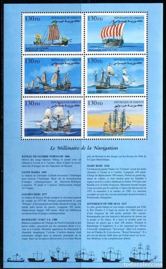 Sellos: DJIBOUTI 1999 SHEET MNH SAILING SHIPS SAILBOATS VELEROS BARCOS NAVIOS VOILIERS BOATS NAVIRES