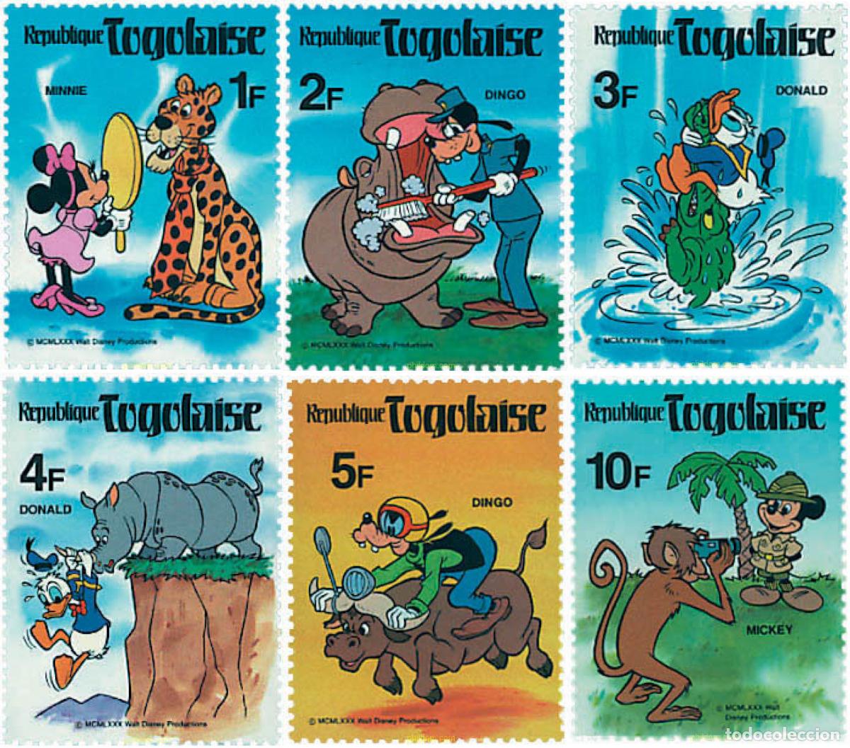 Sellos: 734026 MNH TOGO 1980 PERSONAJES DE DISNEY