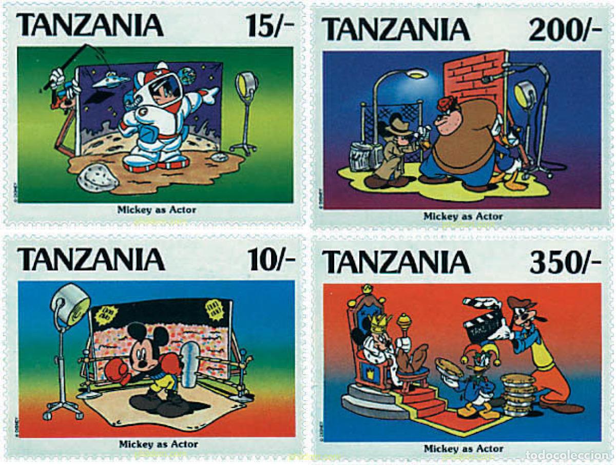 Sellos: 365253 MNH TANZANIA 1991 MICKEY MOUSE ACTOR
