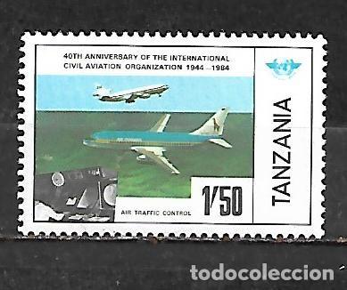 Sellos: 1984: TANZANIA 40 Aniv. de la Organizaci&oacute;n de la Aviaci&oacute;n Civil Internacional (MNH**)