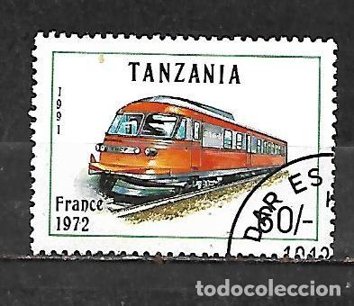 Sellos: 1991: TANZANIA Locomotoras - Locomotive France (1972) (CTO)