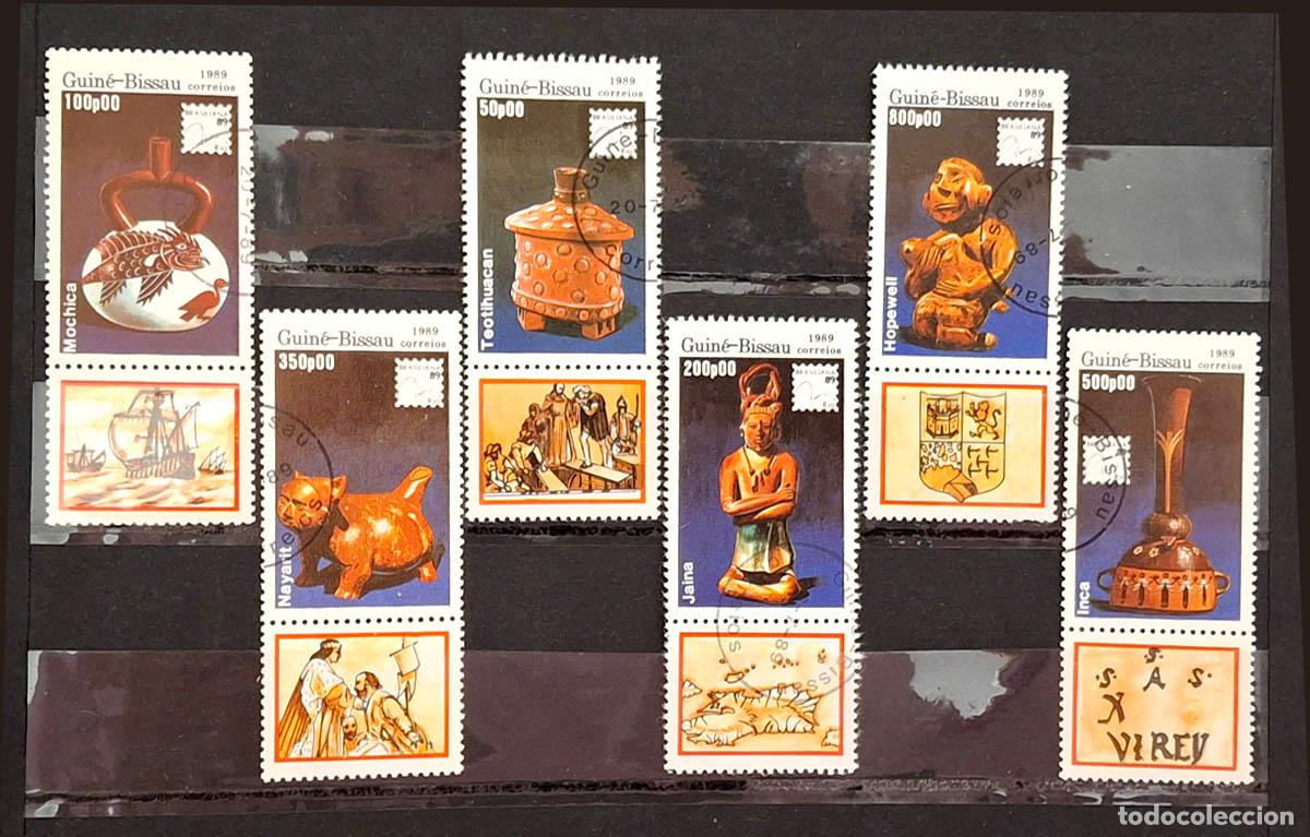 Sellos: 6 sellos de Guinea-Bis&aacute;u - Arte y arqueolog&iacute;a, 1989