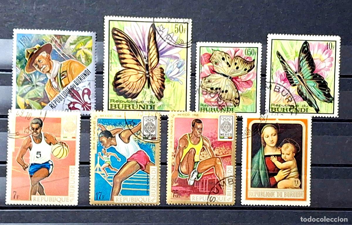 Sellos: 8 sellos de Burundi