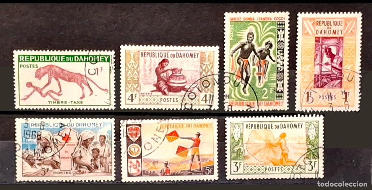 Sellos: 7 sellos de Dahomey a&ntilde;os 60