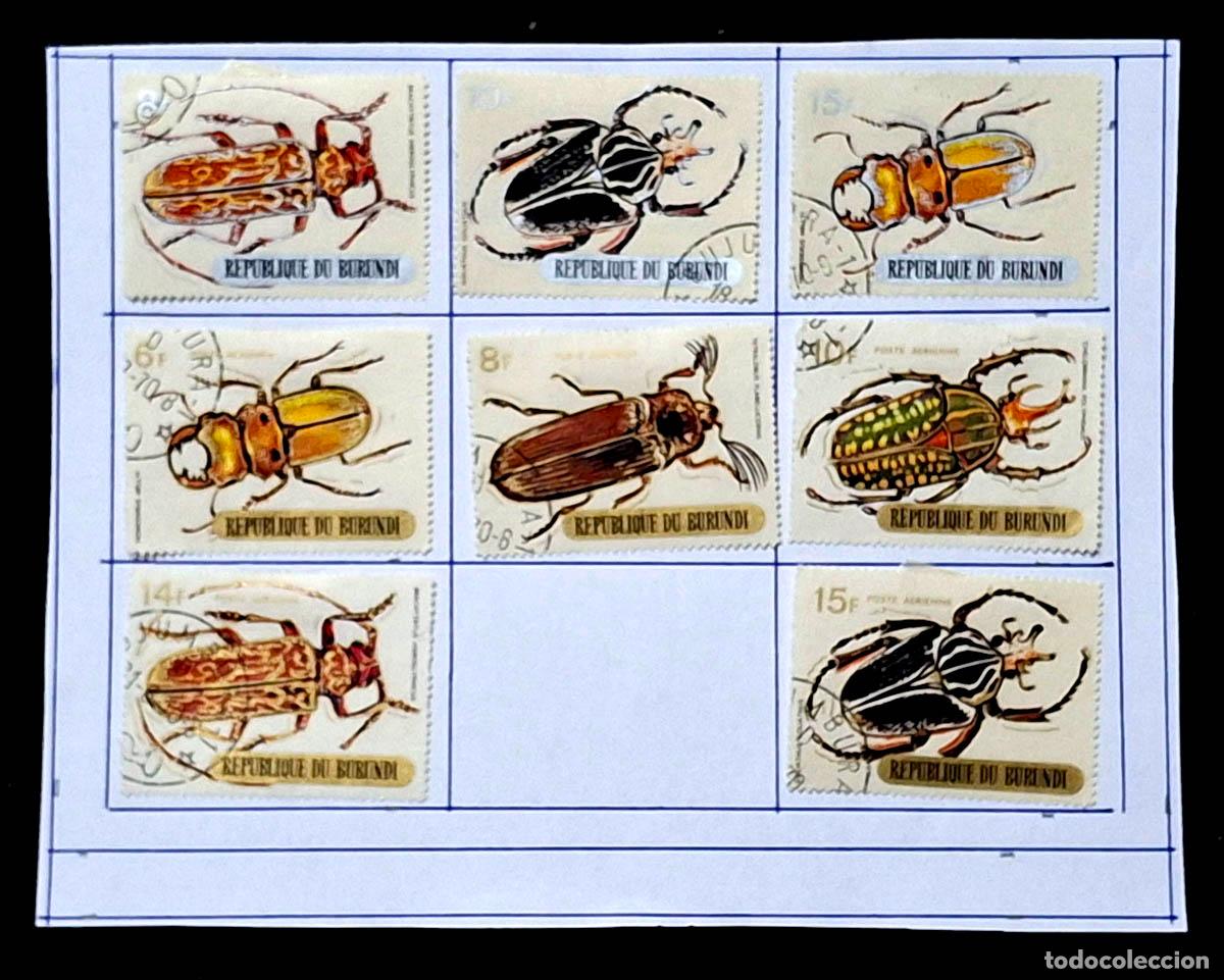 Sellos: 1970, 8 sellos de Burundi - insectos