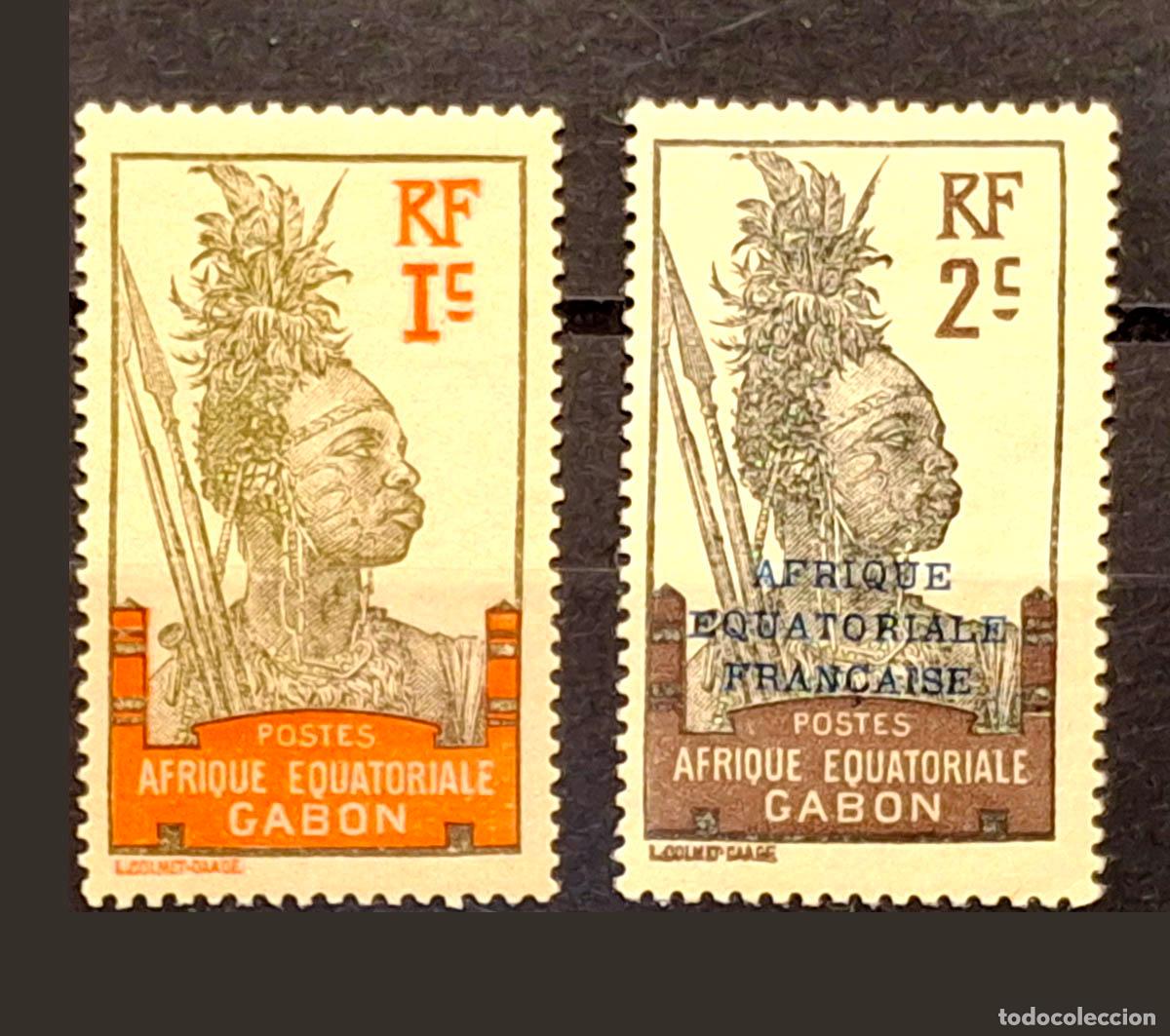 Sellos: 1910 Africa Ecuatorial Frncesa Gab&oacute;n