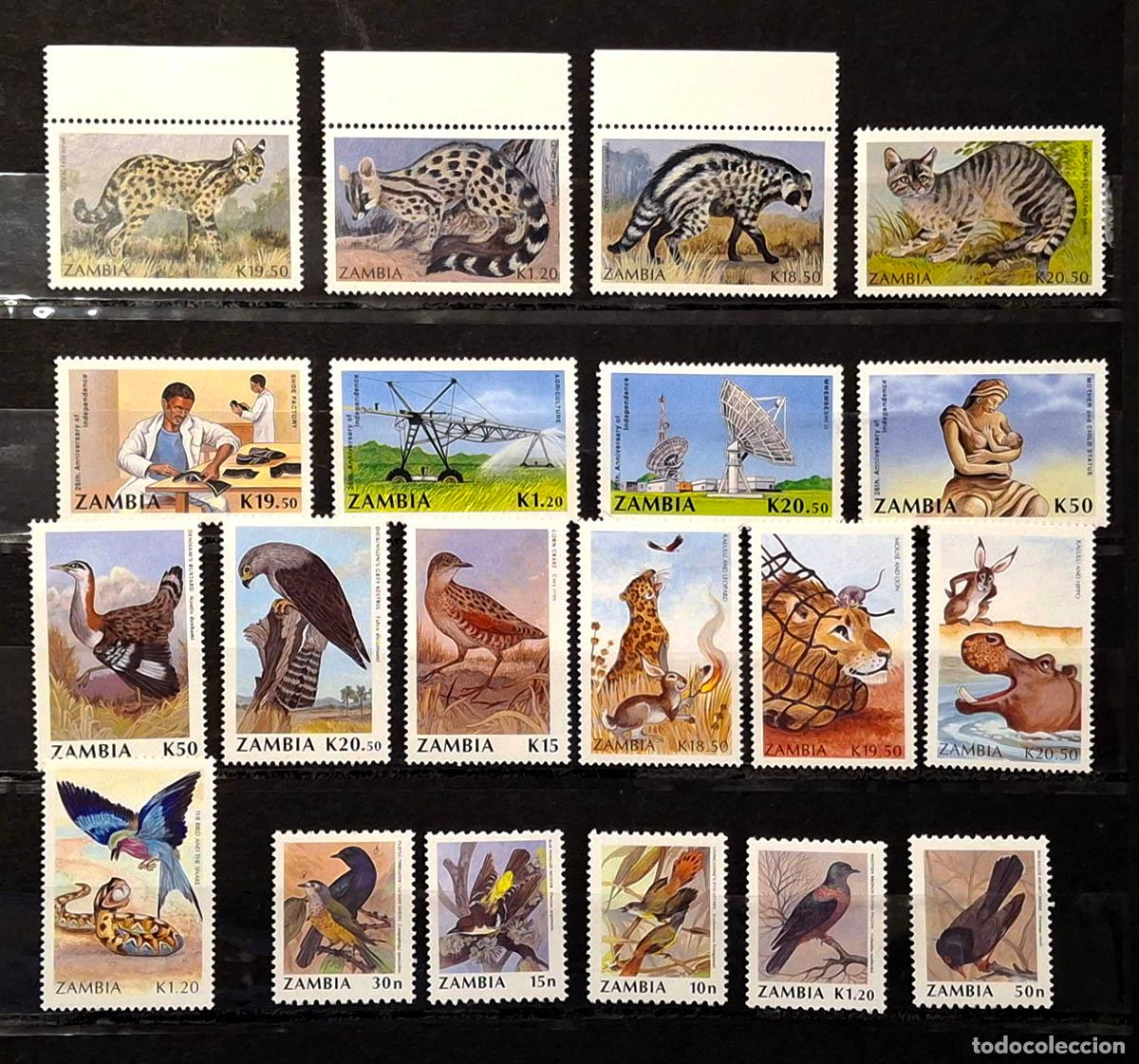 Sellos: 20 sellos de Zambia