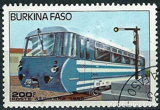 Sellos: Burkina Faso 1985 - Mi 1048 - YT A296 - Locomotora ( A&eacute;reo )