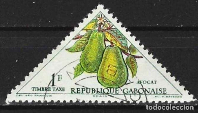 Timbres: Gabon 1962 - Mi D37 - YT T37 - Sello de tasa - Frutas : Aguacates