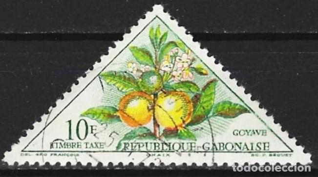 Sellos: Gabon 1962 - Mi D43 - YT T43 - Sello de tasa - Frutas : Guayabas