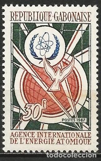 Sellos: Gabon 1967 - Mi 276 - YT 215 - Energ&iacute;a at&oacute;mica - MNH**