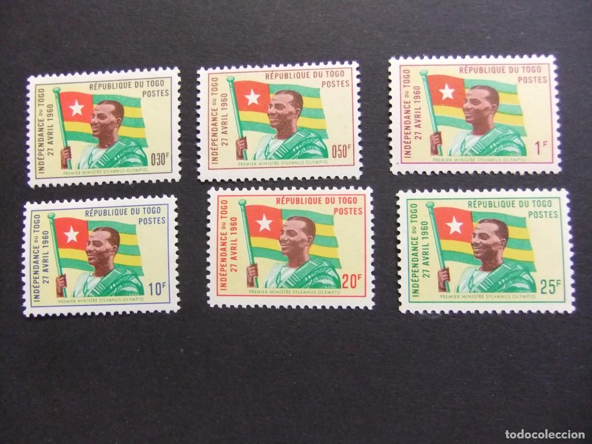 Sellos: L 139 TOGO 1960 / INDEPENDENCIA / YVERT 309 / 314 MNH
