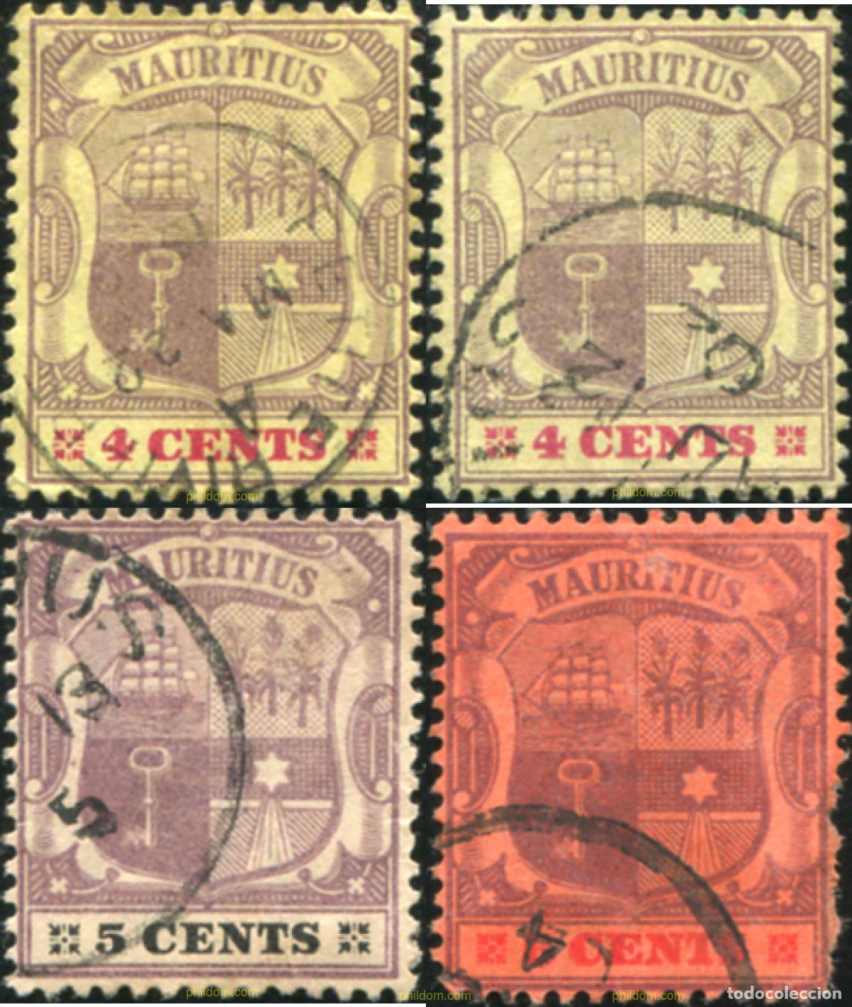 Sellos: 766001 USED MAURICIO 1902 ESCUDOS
